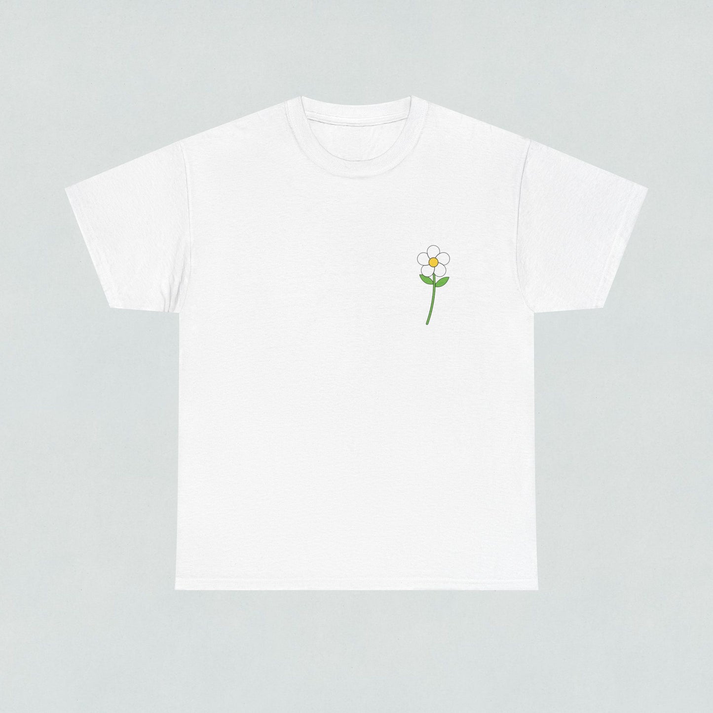 Heavy Cotton Tee - Keepin' It Green Floral Design
