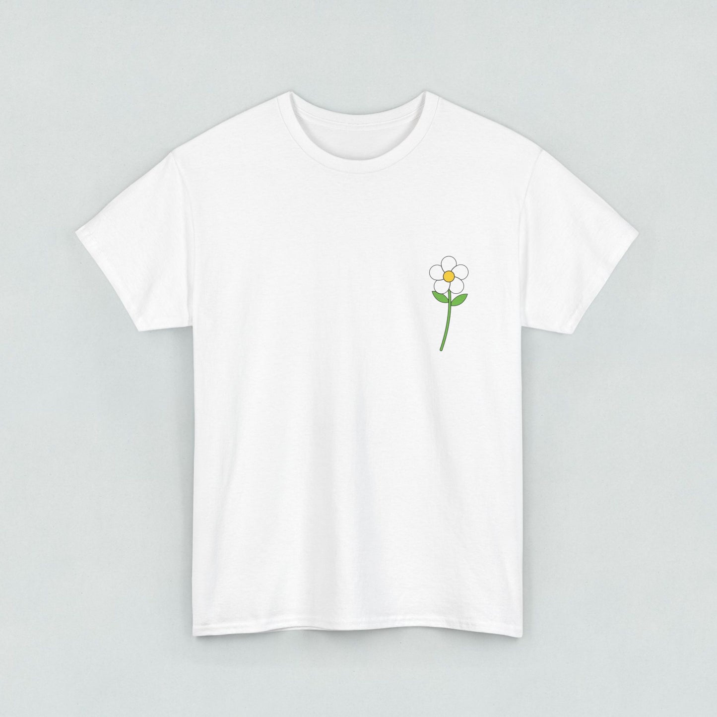 Heavy Cotton Tee - Keepin' It Green Floral Design